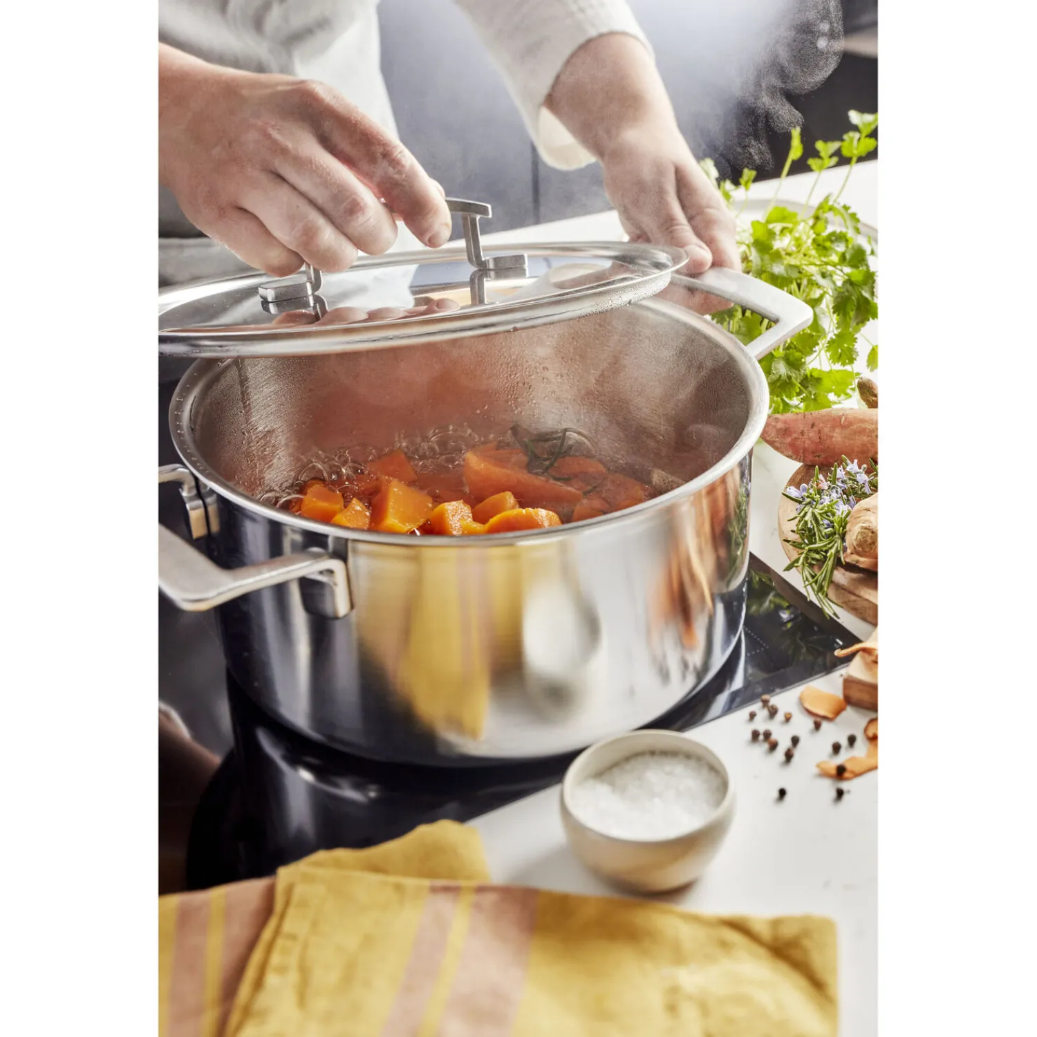 Demeyere Faitout avec couvercle 18 cm, Inox 18/10 Clearance