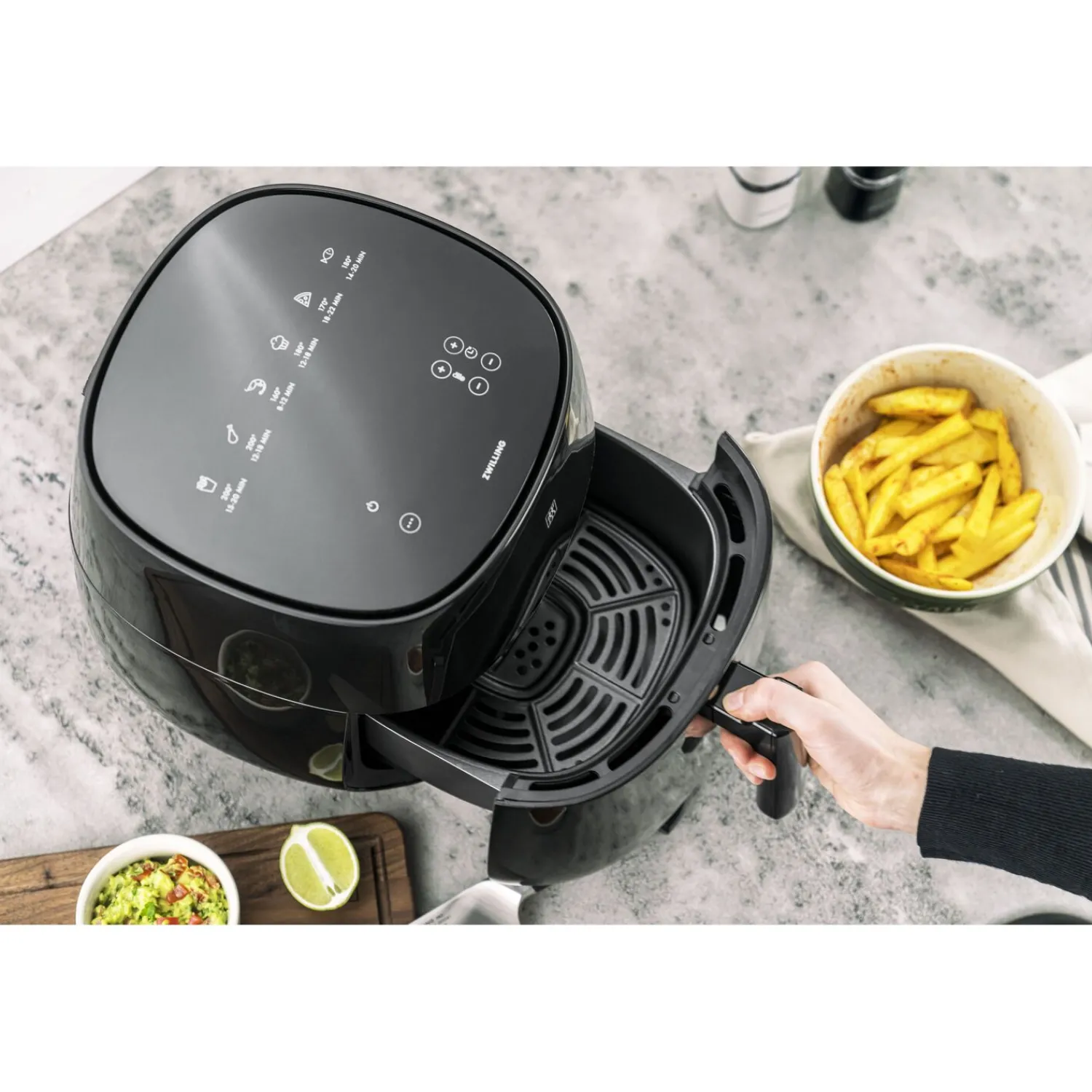 ZWILLING Friteuse sans huile à air chaud 4 l, Noir mat