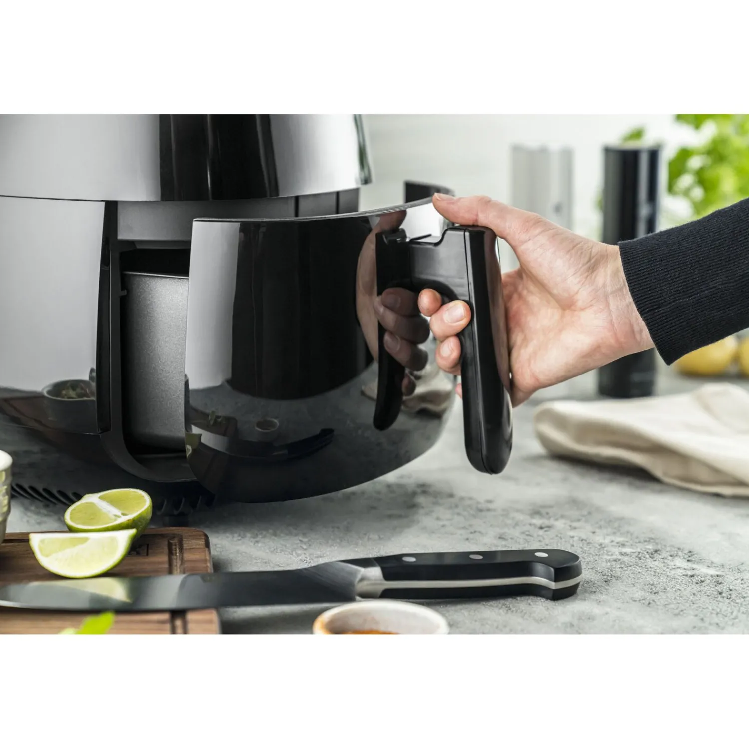 ZWILLING Friteuse sans huile à air chaud 4 l, Noir mat