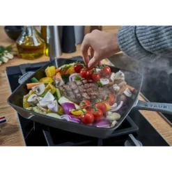 Staub Gril Américain 30 cm, Fonte, Gris graphite