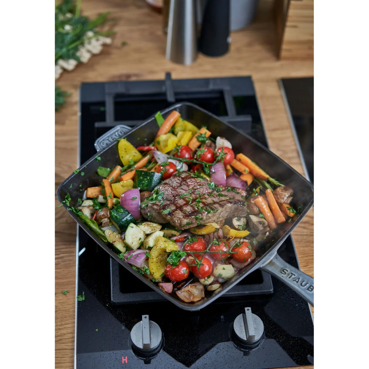 Staub Gril Américain 30 cm, Fonte, Gris graphite
