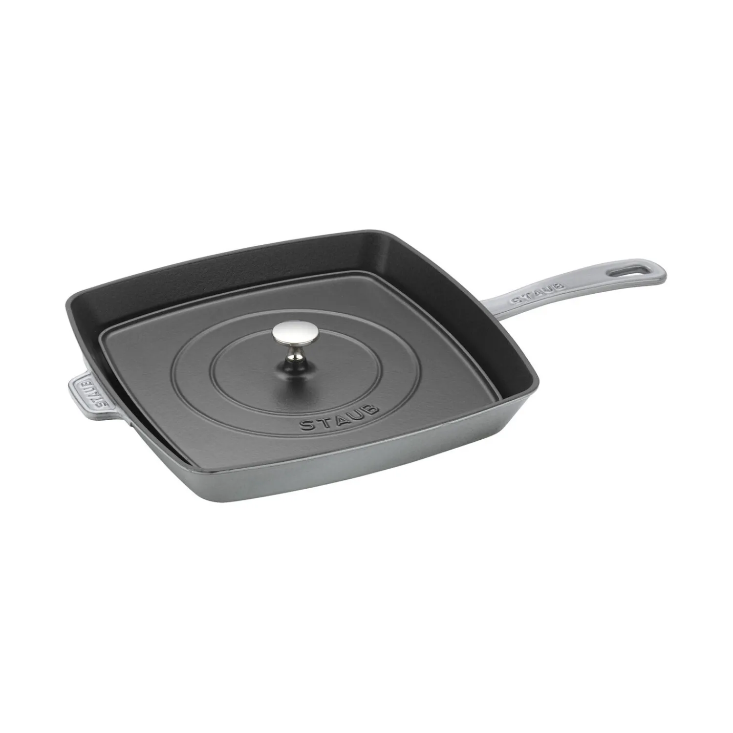Staub Gril Américain 30 cm, Fonte, Gris graphite