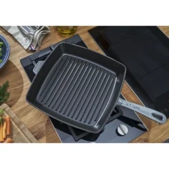 Staub Gril Américain 30 cm, Fonte, Gris graphite