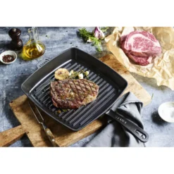Staub Gril Américain 26 cm, Fonte, Noir mat Sale