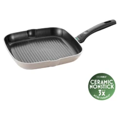 BALLARINI Gril, 28 cm, Aluminium, Revêtement antiadhésif en céramique Discount