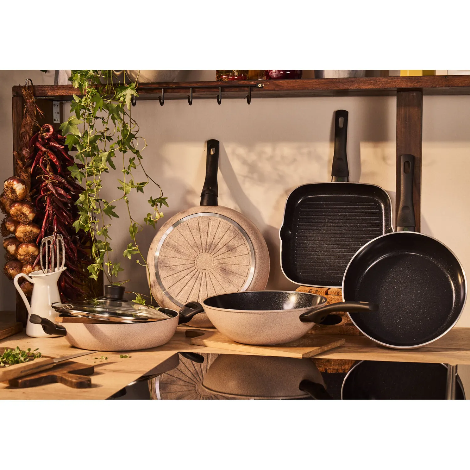BALLARINI Gril, 28 cm, Aluminium, Revêtement antiadhésif en céramique Discount