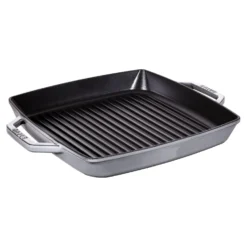 Staub Gril 33 cm, Fonte, Gris graphite Discount