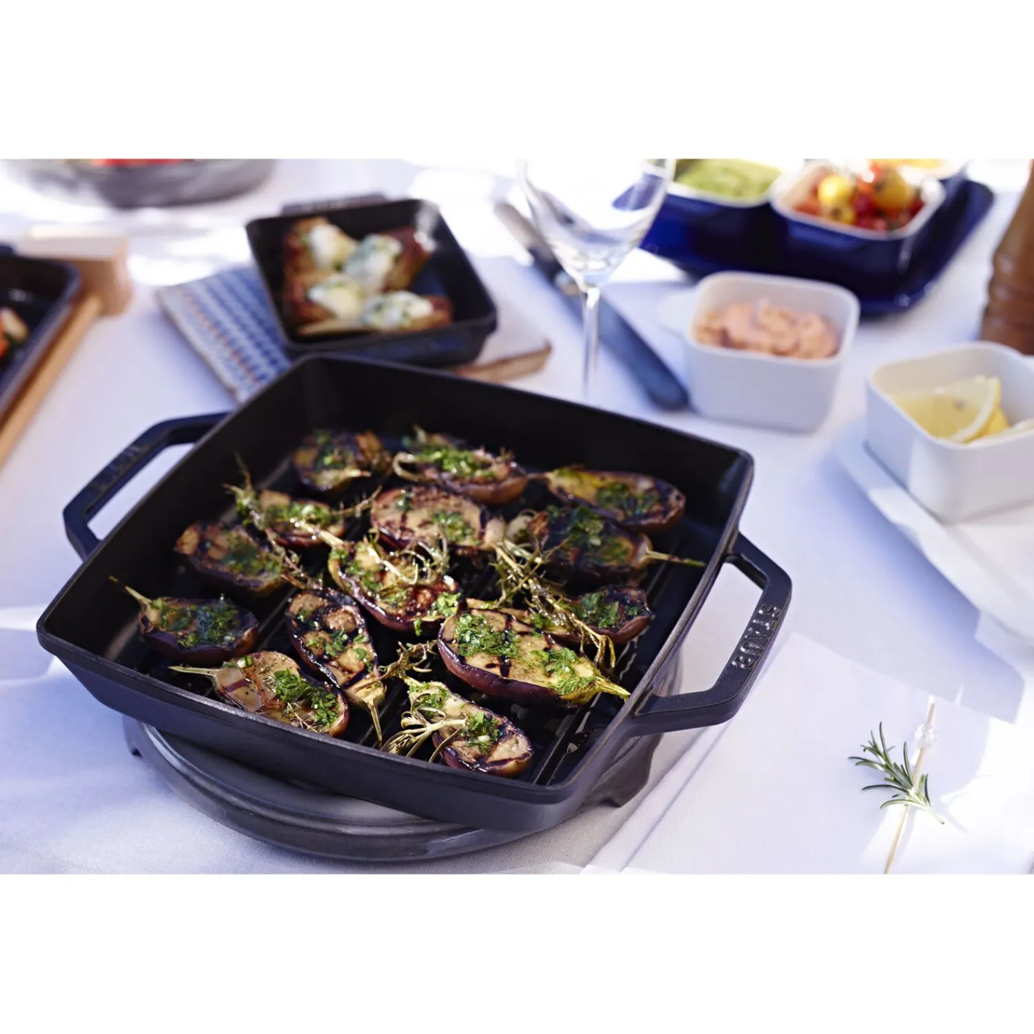 Staub Gril 28 cm, Fonte, Noir mat New