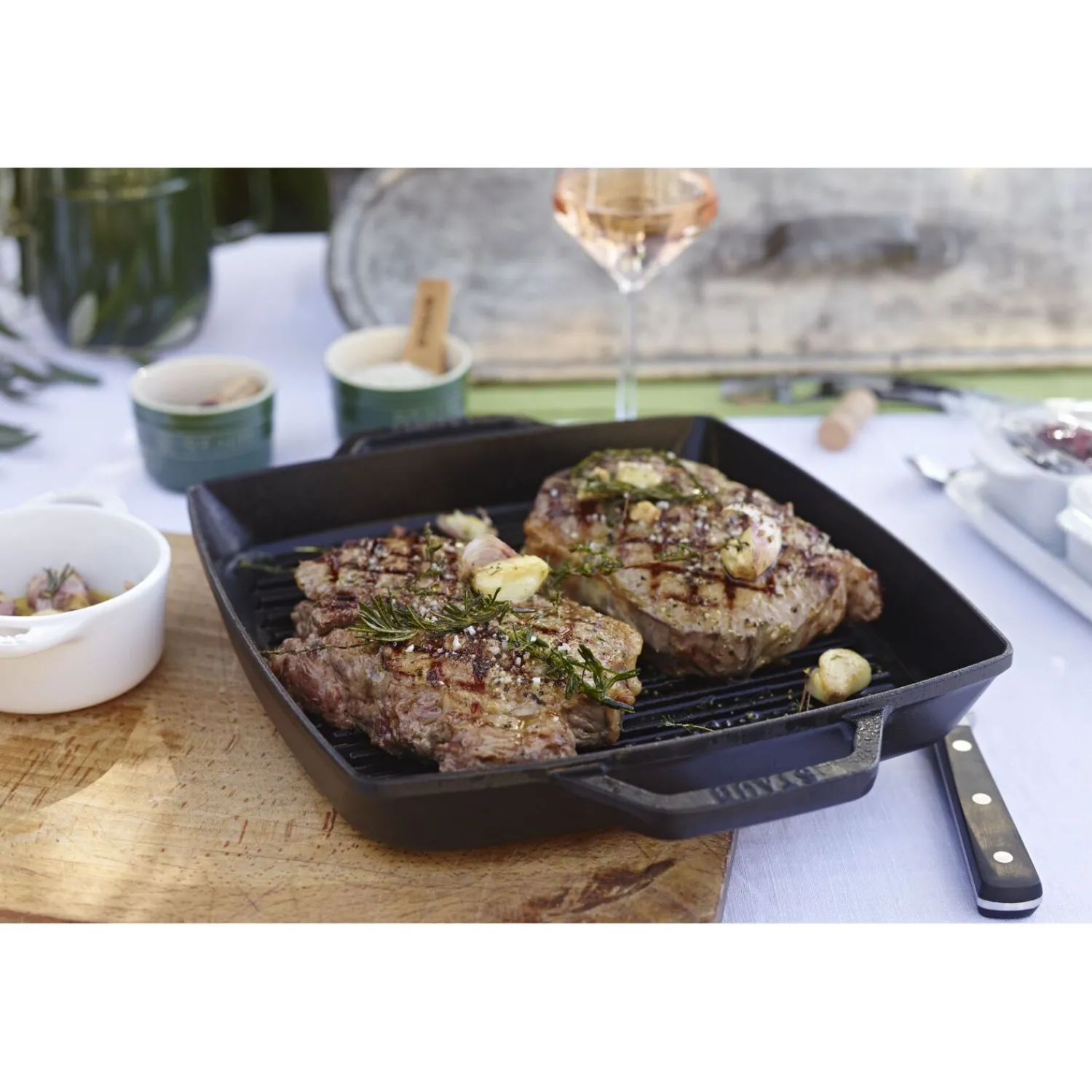 Staub Gril 28 cm, Fonte, Noir mat New