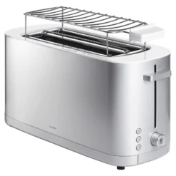 ZWILLING Grille-pain Grille permettant de réchauffer des petits-pains, 2 fentes tranches longues, Argent Sale