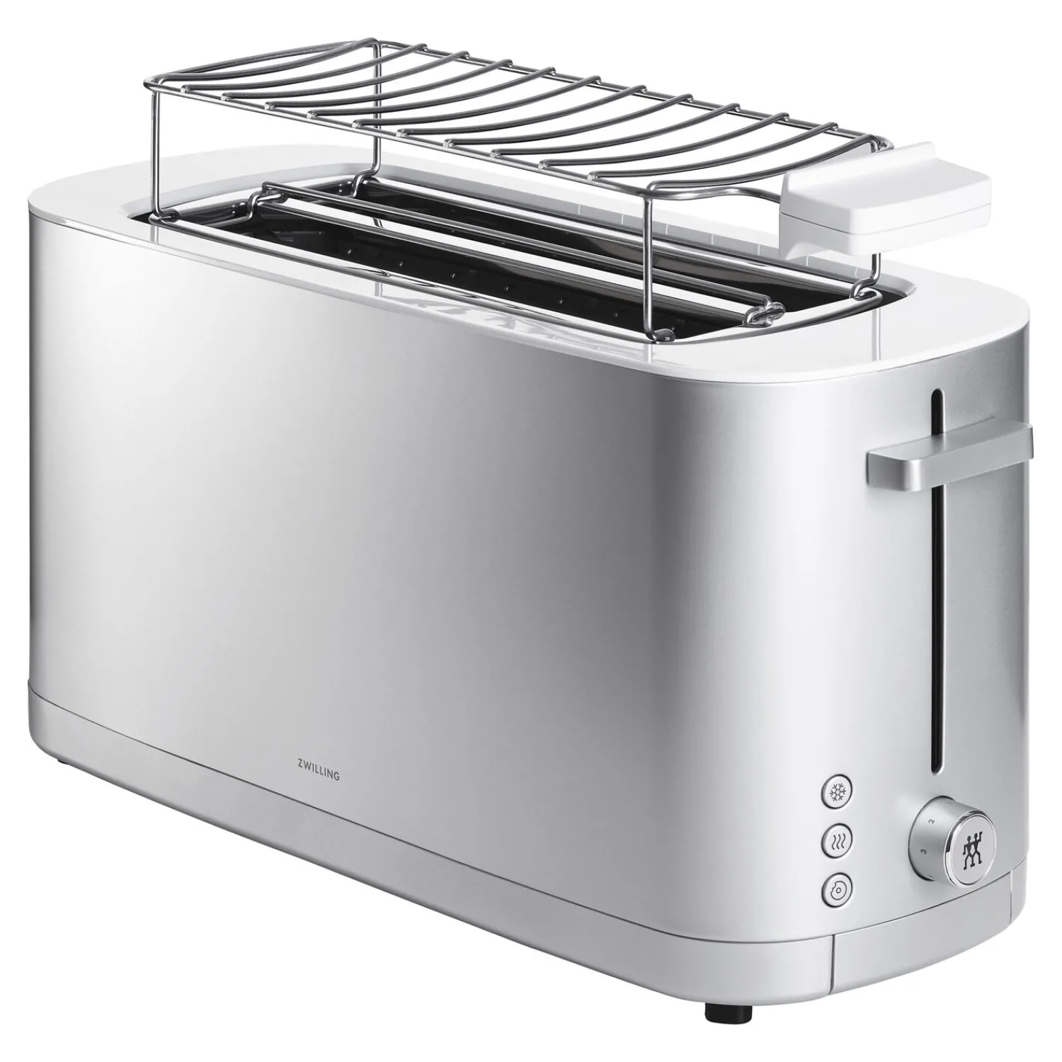 ZWILLING Grille-pain Grille permettant de réchauffer des petits-pains, 2 fentes tranches longues, Argent Sale