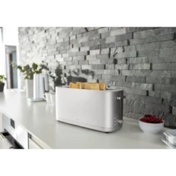 ZWILLING Grille-pain Grille permettant de réchauffer des petits-pains, 2 fentes tranches longues, Argent Sale
