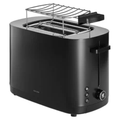 ZWILLING Grille-pain Grille permettant de réchauffer des petits-pains, 2 fentes 2 tranches, Noir mat Discount