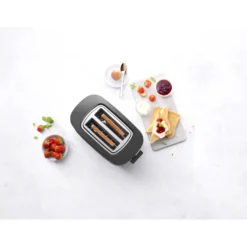 ZWILLING Grille-pain Grille permettant de réchauffer des petits-pains, 2 fentes 2 tranches, Noir mat Discount