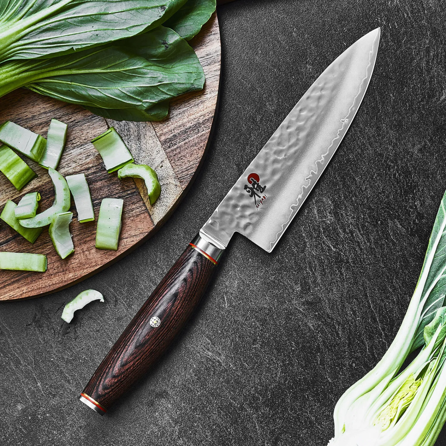 MIYABI Gyutoh 16 cm, Brun, Bois de pakka Clearance