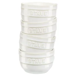 Staub Jeu de ramequins 9 cm / 4-pcs Blanc ivoire Online