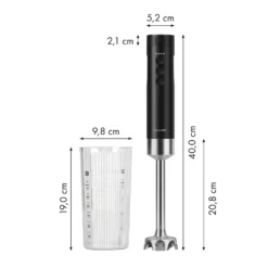 ZWILLING Kit de démarrage pour mixeur plongeant sans fil avec batterie et hachoir, 5-pcs, noir Best
