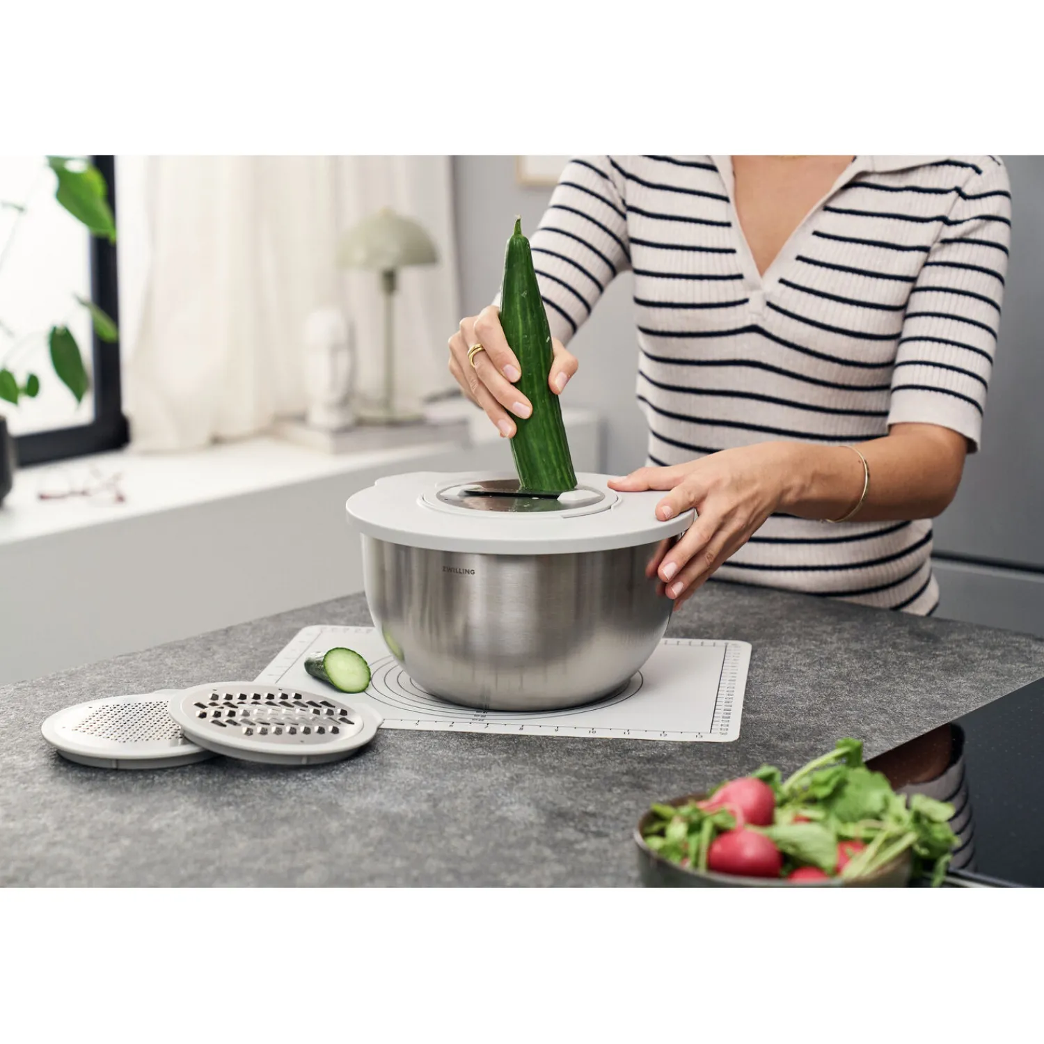 ZWILLING Kit de démarrage sous vide, Acier inoxydable / M/L, 9-pcs, Blanc argenté Clearance
