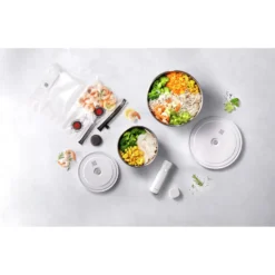ZWILLING Kit de démarrage sous vide, Acier inoxydable / M/L, 9-pcs, Blanc argenté Clearance