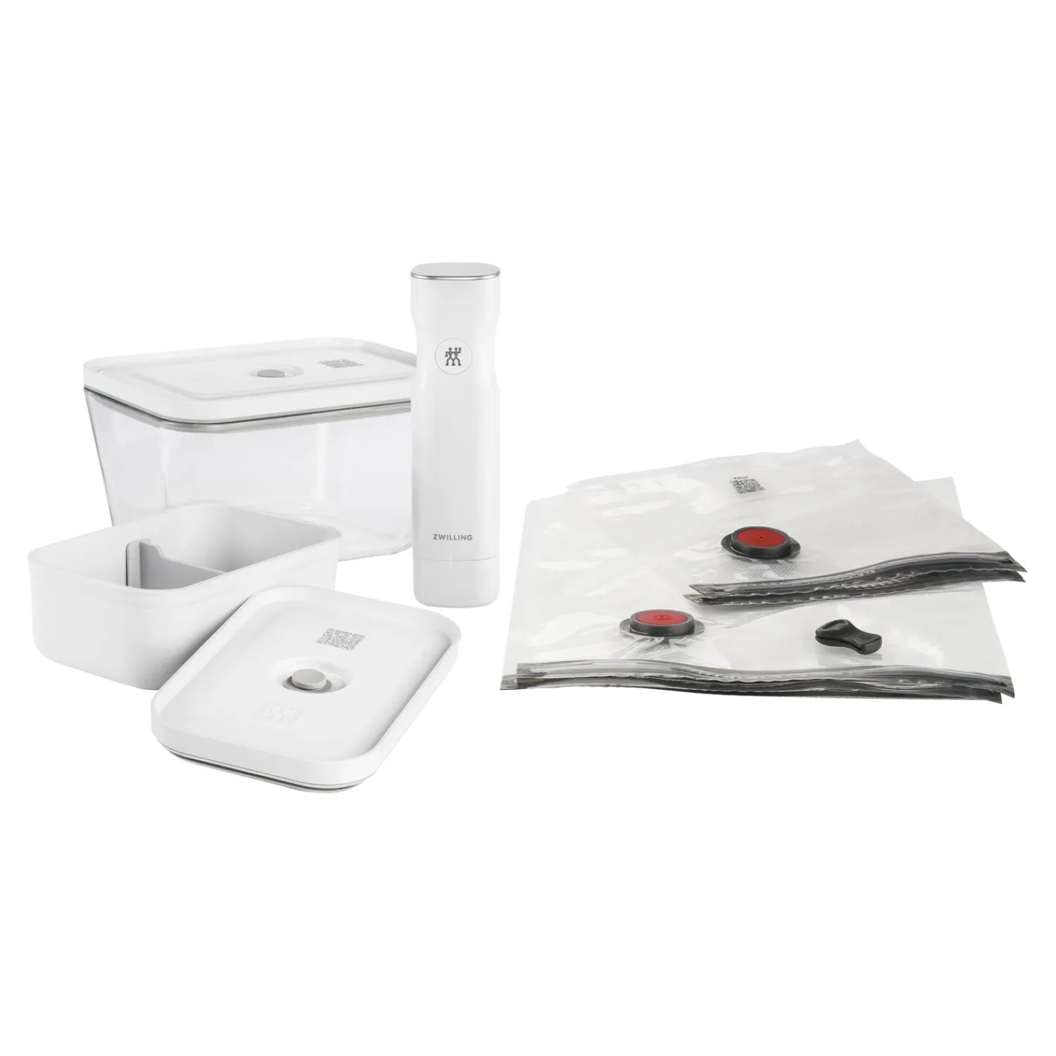 ZWILLING Kit de démarrage sous vide, Mélange / Verre L/lunch box M, 7-pcs, Blanc Hot
