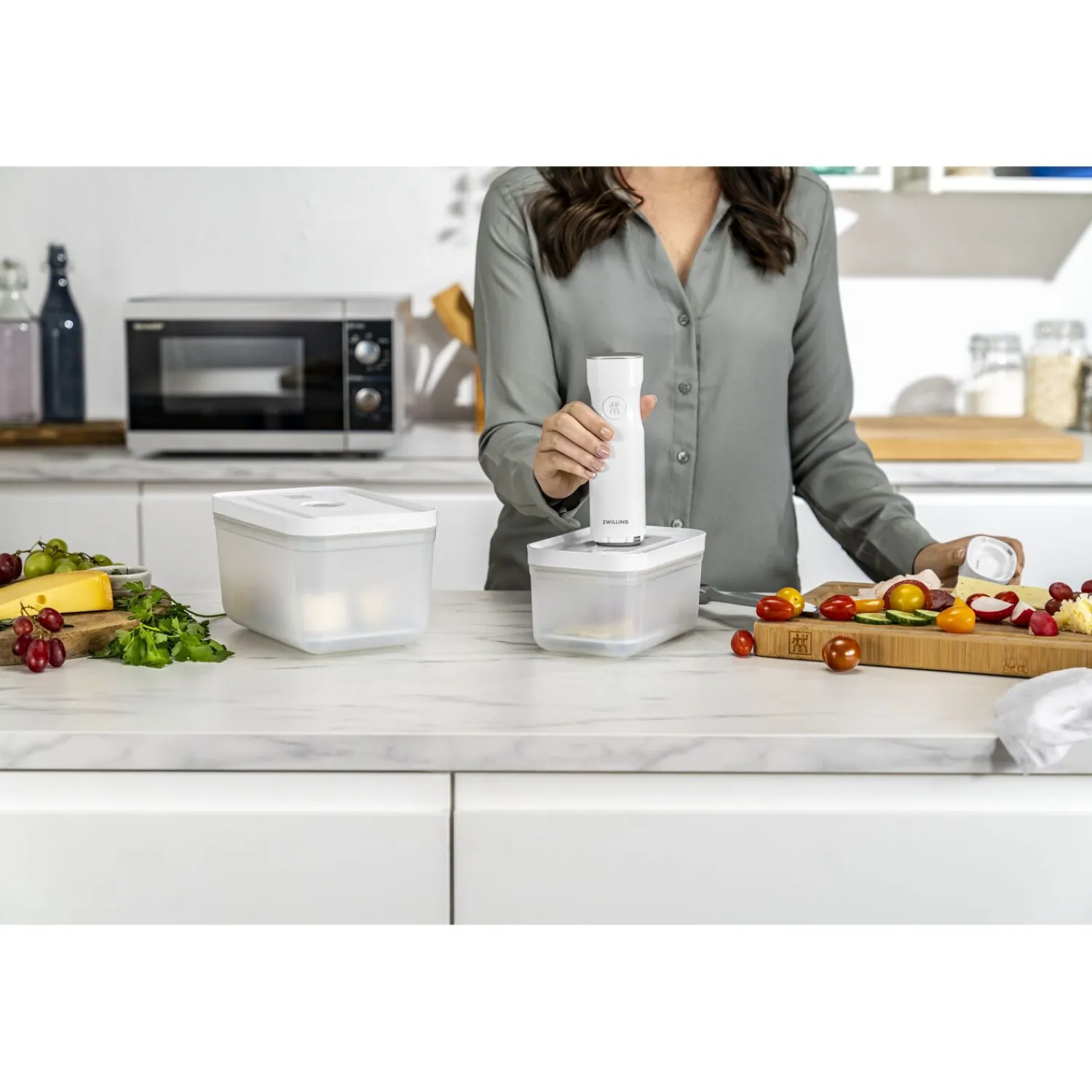 ZWILLING Kit de démarrage sous vide, Plastique / M/L, 7-pcs, Blanc Hot
