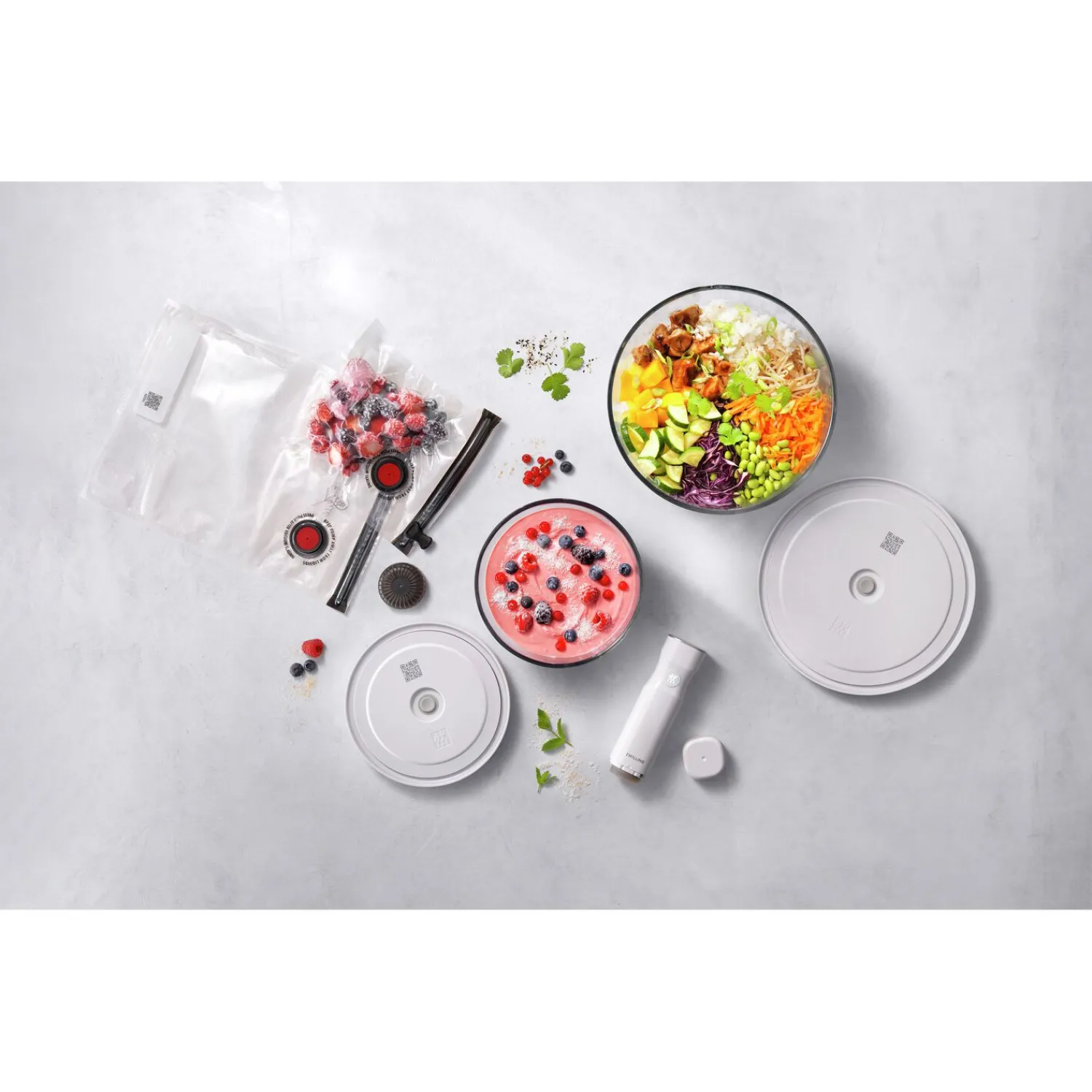 ZWILLING Kit de démarrage sous vide, Verre / M/L, 9-pcs, transparent-blanc Clearance