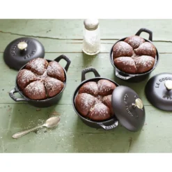 Staub La Coquette 12 cm, Rond(e), Noir mat New