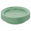Staub Lot de assiettes plates, 6-pcs. /24 cm, sauge, Céramique