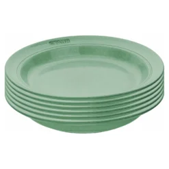 Staub Lot de assiettes plates, 6-pcs. /24 cm, sauge, Céramique