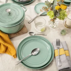 Staub Lot de assiettes plates, 6-pcs. /15 cm, sauge, Céramique Online