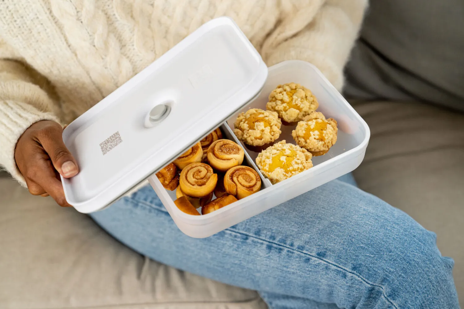 ZWILLING Lunch box L plate, Plastique, semi transparent-Gris Clearance