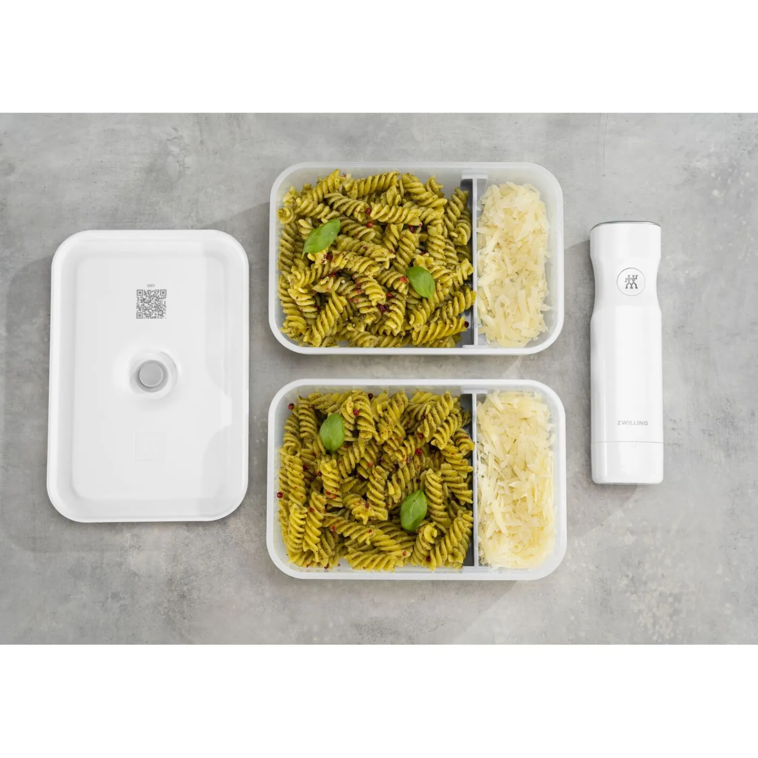 ZWILLING Lunch box L plate, Plastique, semi transparent-Gris Clearance