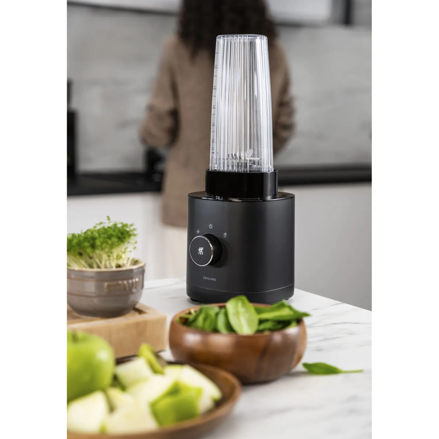 ZWILLING Mini Blender, AC Motor, Noir mat Clearance