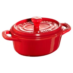 Staub Mini Cocotte 11 cm, Ovale, Cerise, Céramique Online