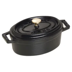 Staub Mini Cocotte 11 cm, Ovale, , Fonte Noir mat Clearance