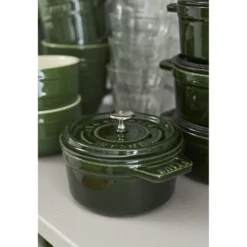 Staub Mini Cocotte 10 cm, Rond(e), , Fonte Basilic New