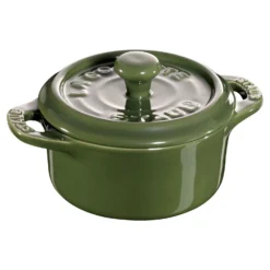 Staub Mini Cocotte 10 cm, Rond(e), , Céramique Basilic New