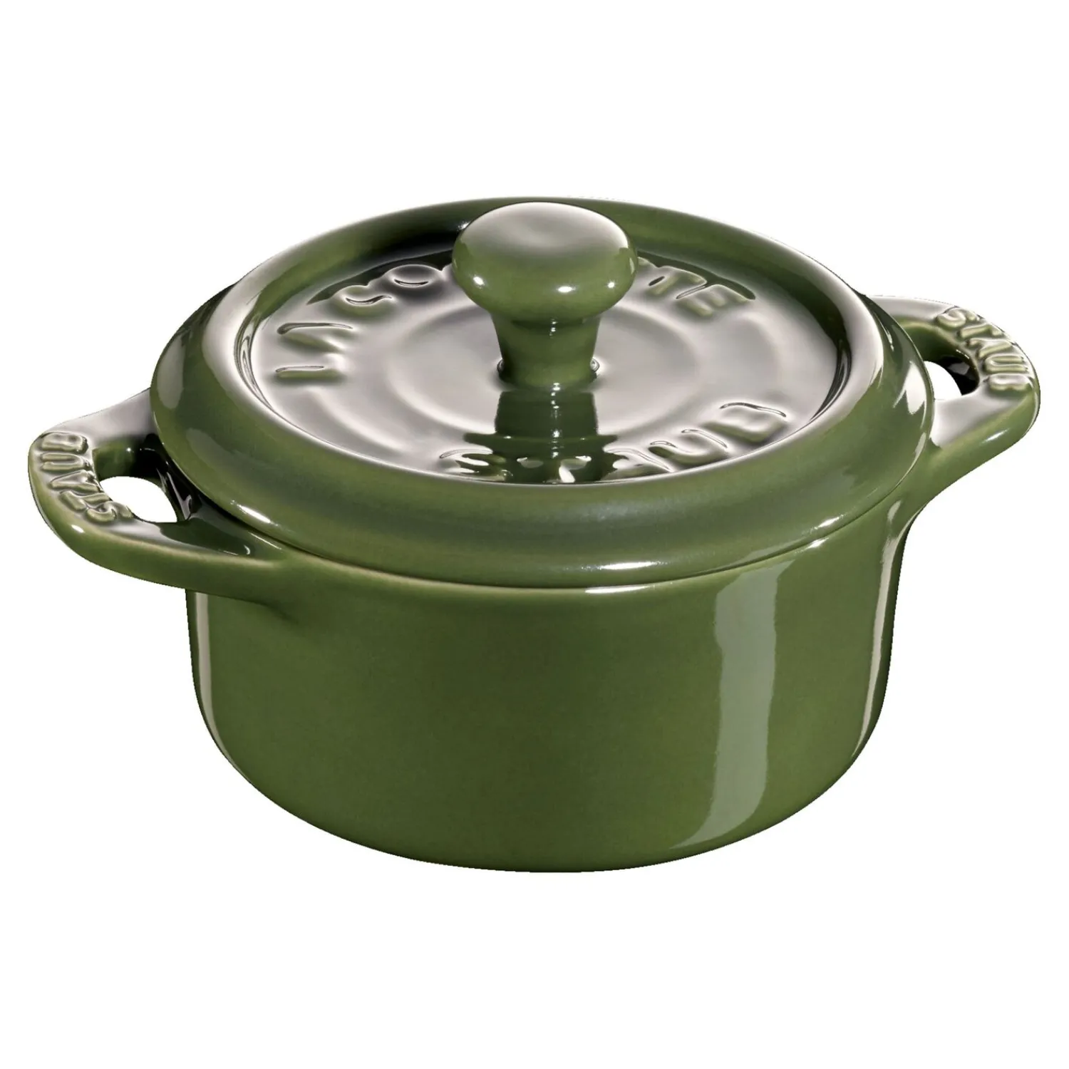 Staub Mini Cocotte 10 cm, Rond(e), , Céramique Basilic New