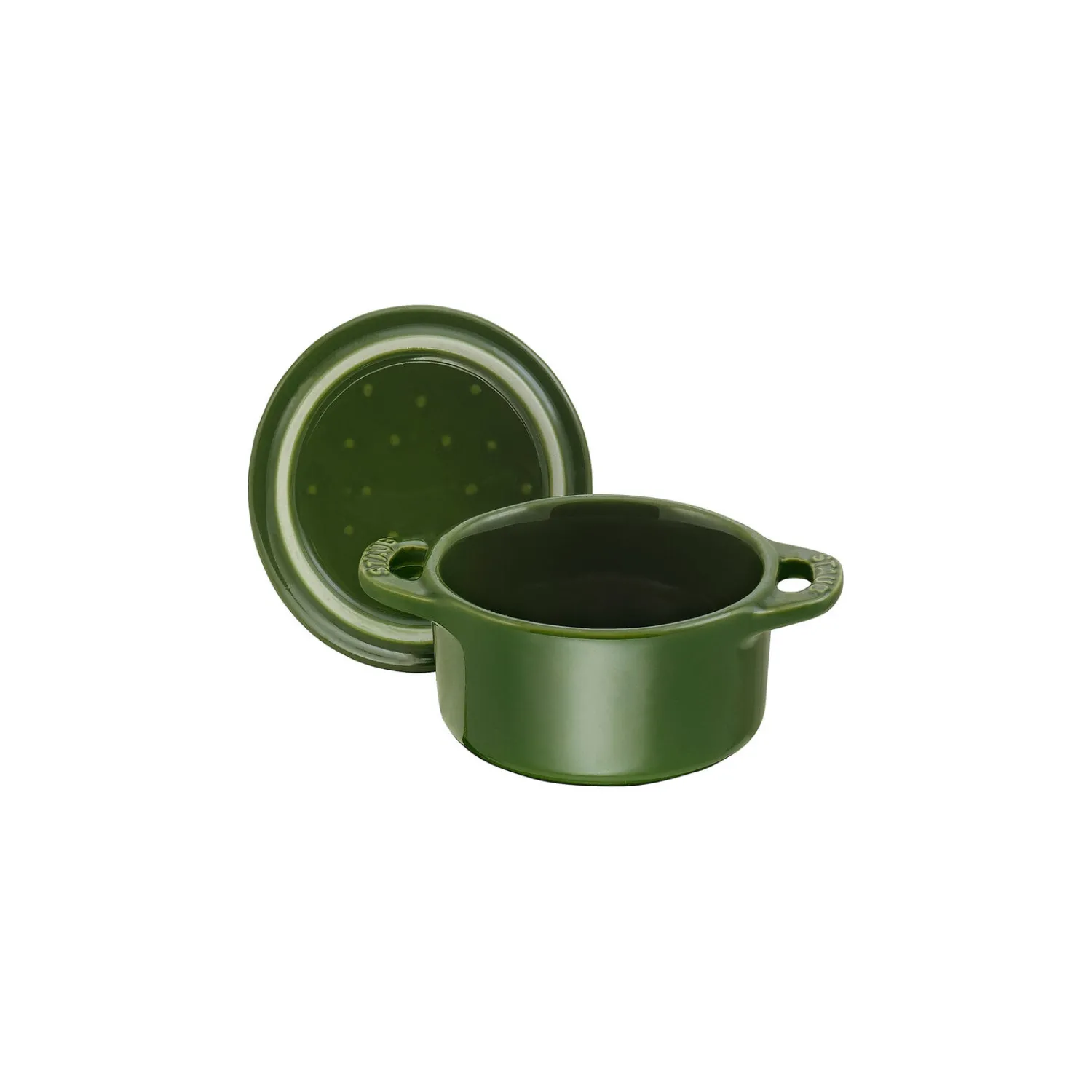 Staub Mini Cocotte 10 cm, Rond(e), , Céramique Basilic New
