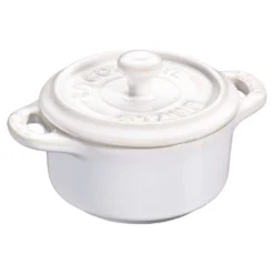 Staub Mini Cocotte 10 cm, Rond(e), , Céramique Blanc ivoire New