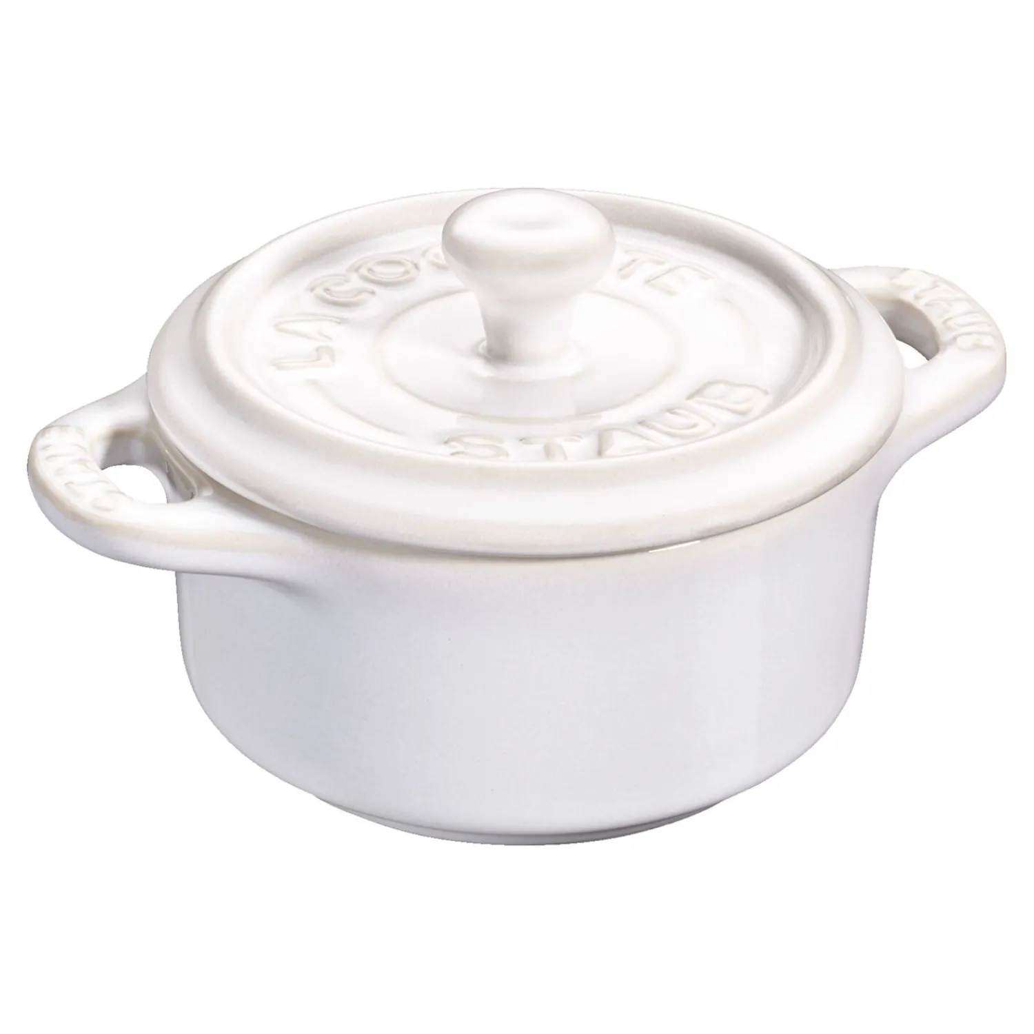 Staub Mini Cocotte 10 cm, Rond(e), , Céramique Blanc ivoire New