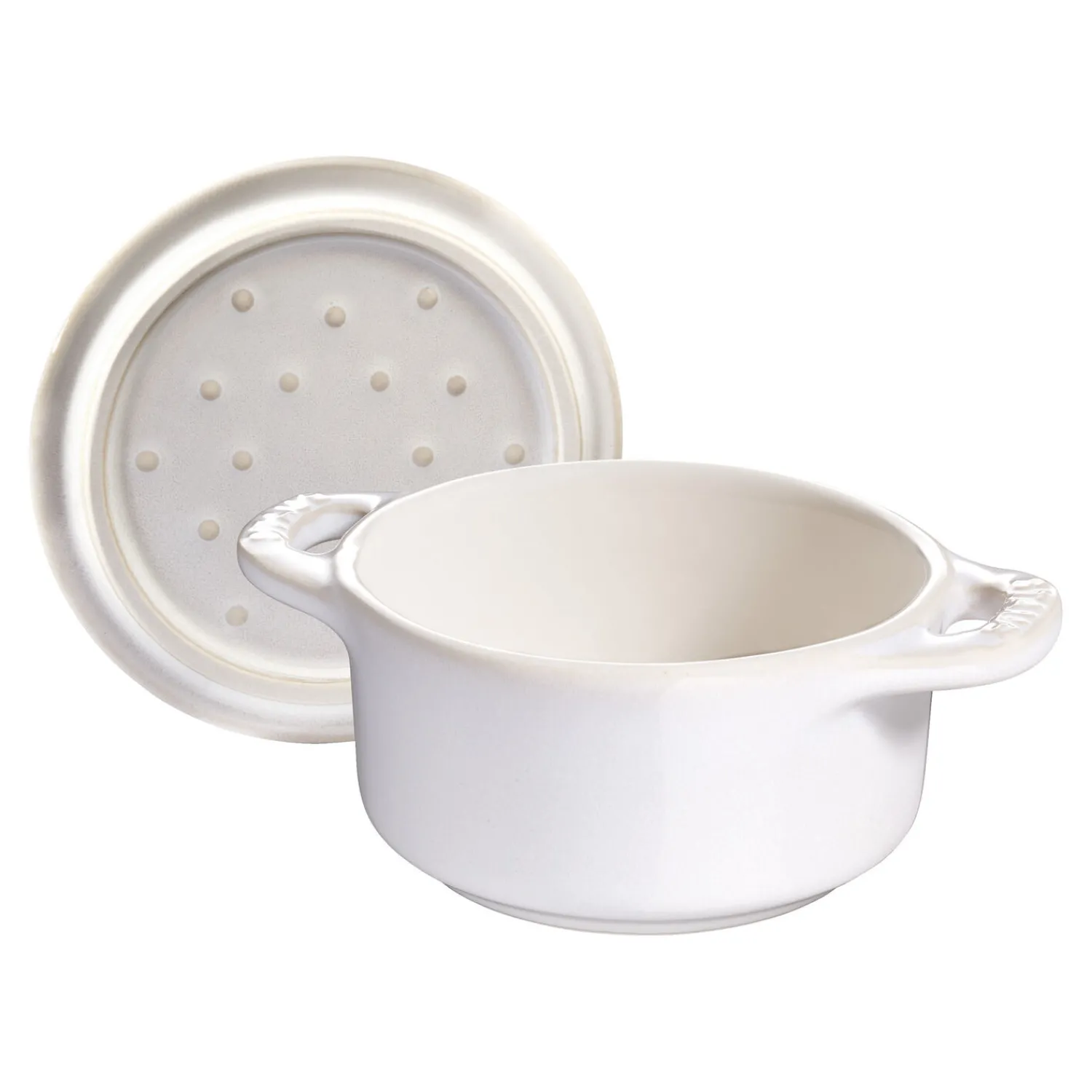 Staub Mini Cocotte 10 cm, Rond(e), , Céramique Blanc ivoire New
