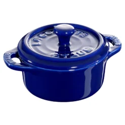 Staub Mini Cocotte 10 cm, Rond(e), , Céramique Bleu intense Best