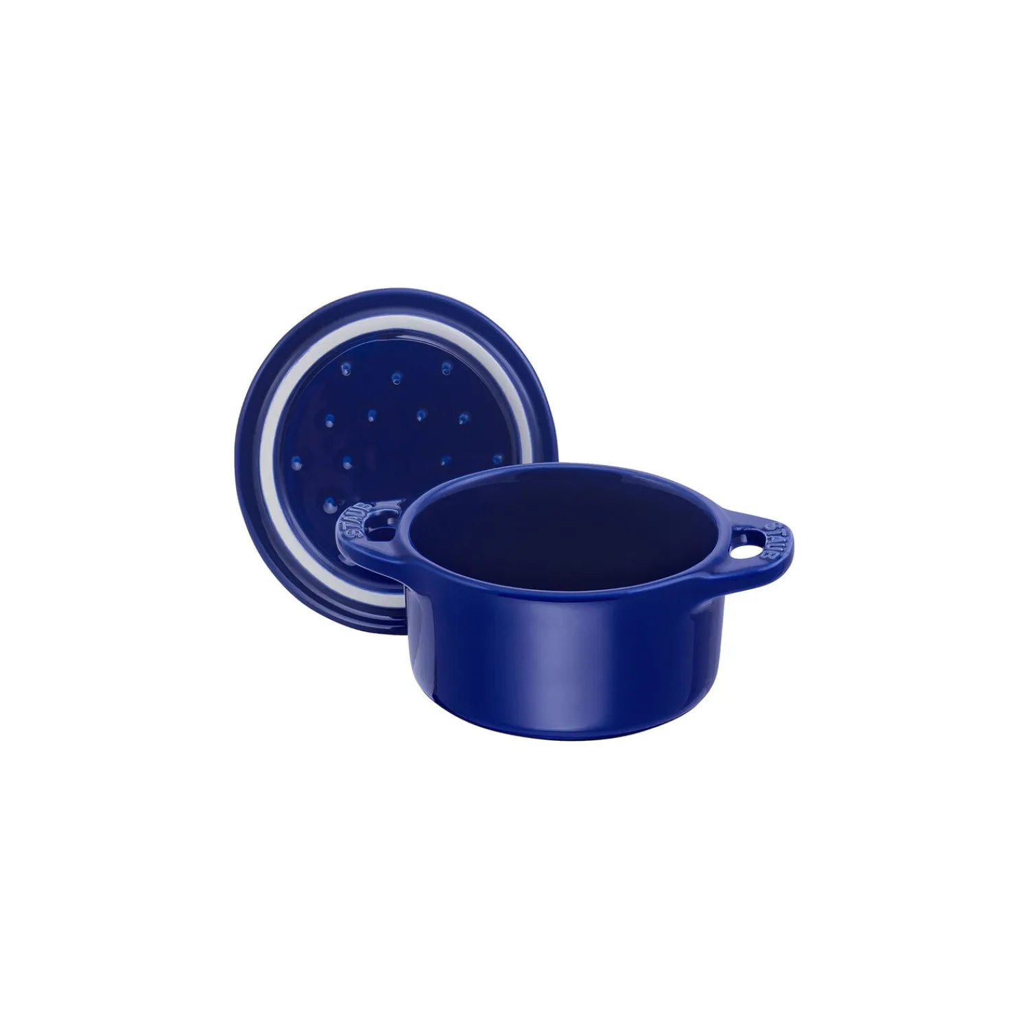 Staub Mini Cocotte 10 cm, Rond(e), , Céramique Bleu intense Best