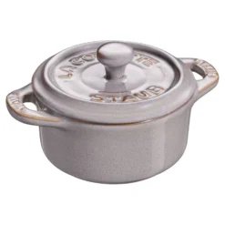 Staub Mini Cocotte 10 cm, Rond(e), , Céramique Gris antique Discount
