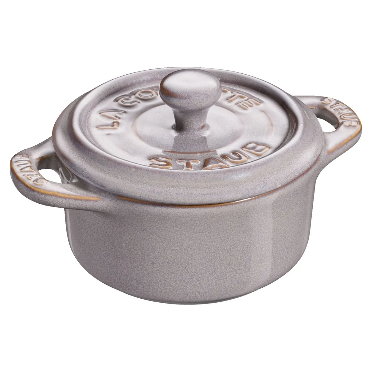 Staub Mini Cocotte 10 cm, Rond(e), , Céramique Gris antique Discount