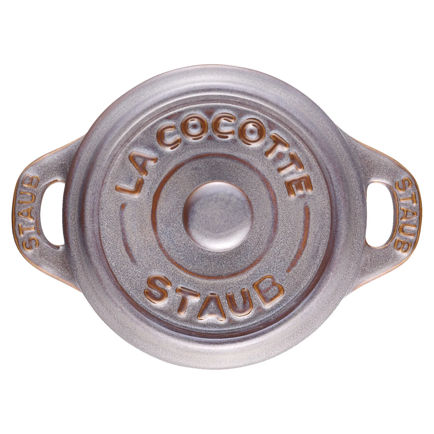 Staub Mini Cocotte 10 cm, Rond(e), , Céramique Gris antique Discount