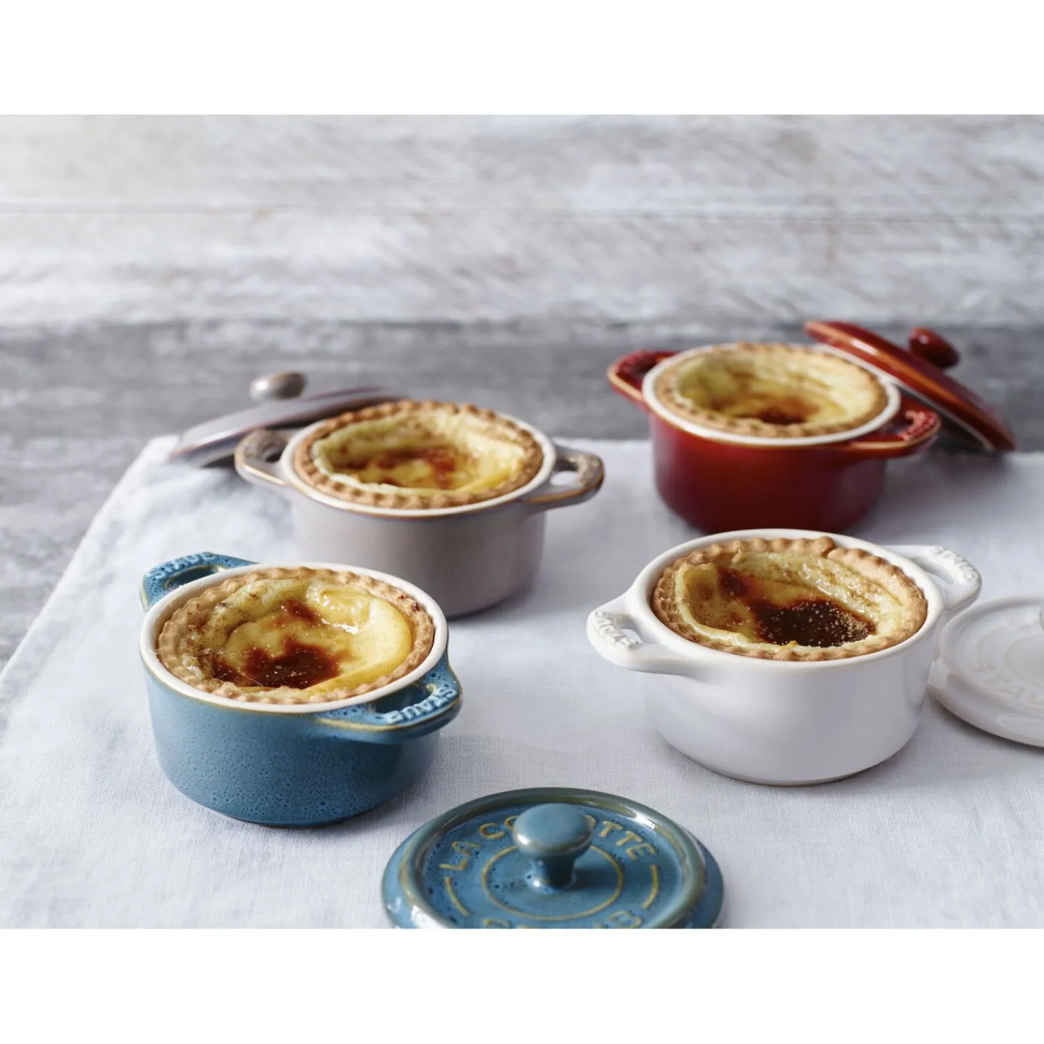 Staub Mini Cocotte 10 cm, Rond(e), , Céramique Gris antique Discount