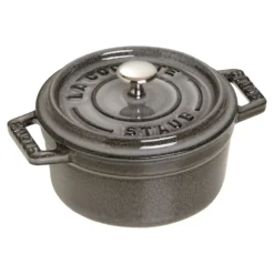Staub Mini Cocotte 10 cm, Rond(e), , Fonte Gris graphite
