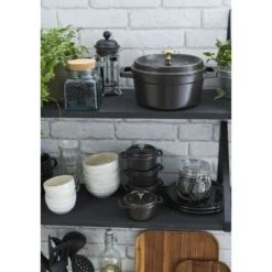 Staub Mini Cocotte 10 cm, Rond(e), , Fonte Noir mat Sale